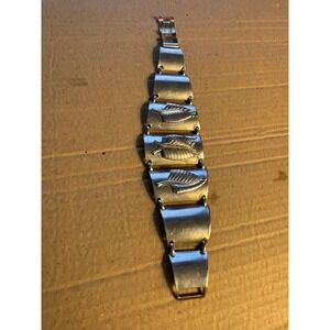 Emmons Panel Link Scroller Bracelet. Vintage